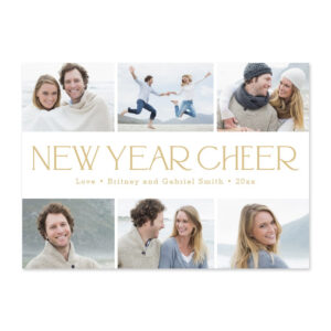 Cheerful Collage New Year Photo Card