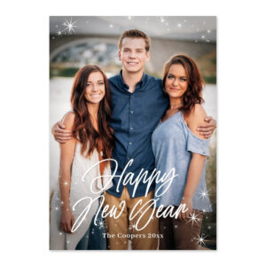 Holiday Sparks New Year Photo Card