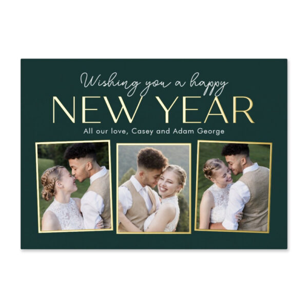 New Year Collage FOIL New Year Photo Card