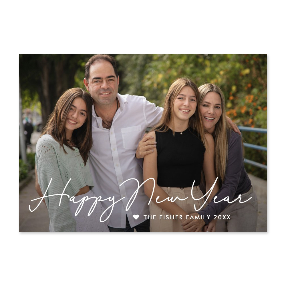 Simply Written New Year Photo Card