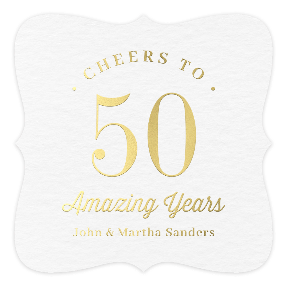 Amazing Years Birthday and Anniversary Foil Coasters