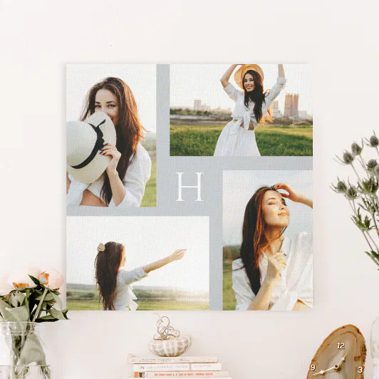 Monogram Blocks Photo Canvas