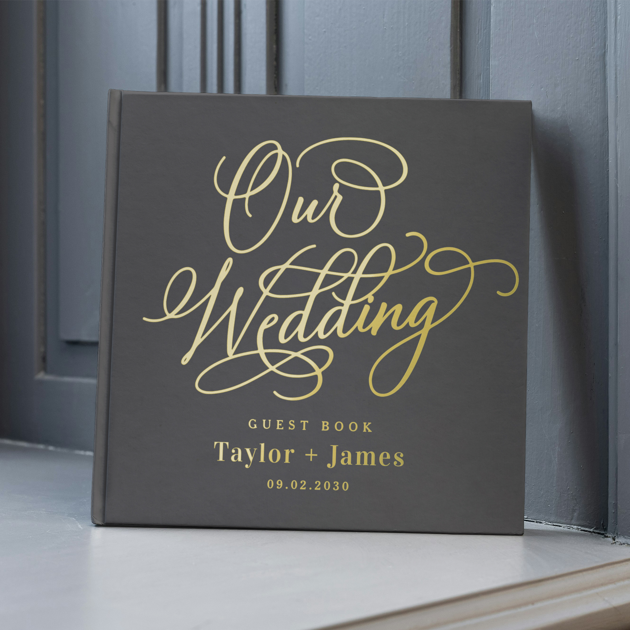 Our Wedding Day Personalized Foil Wedding Guestbook