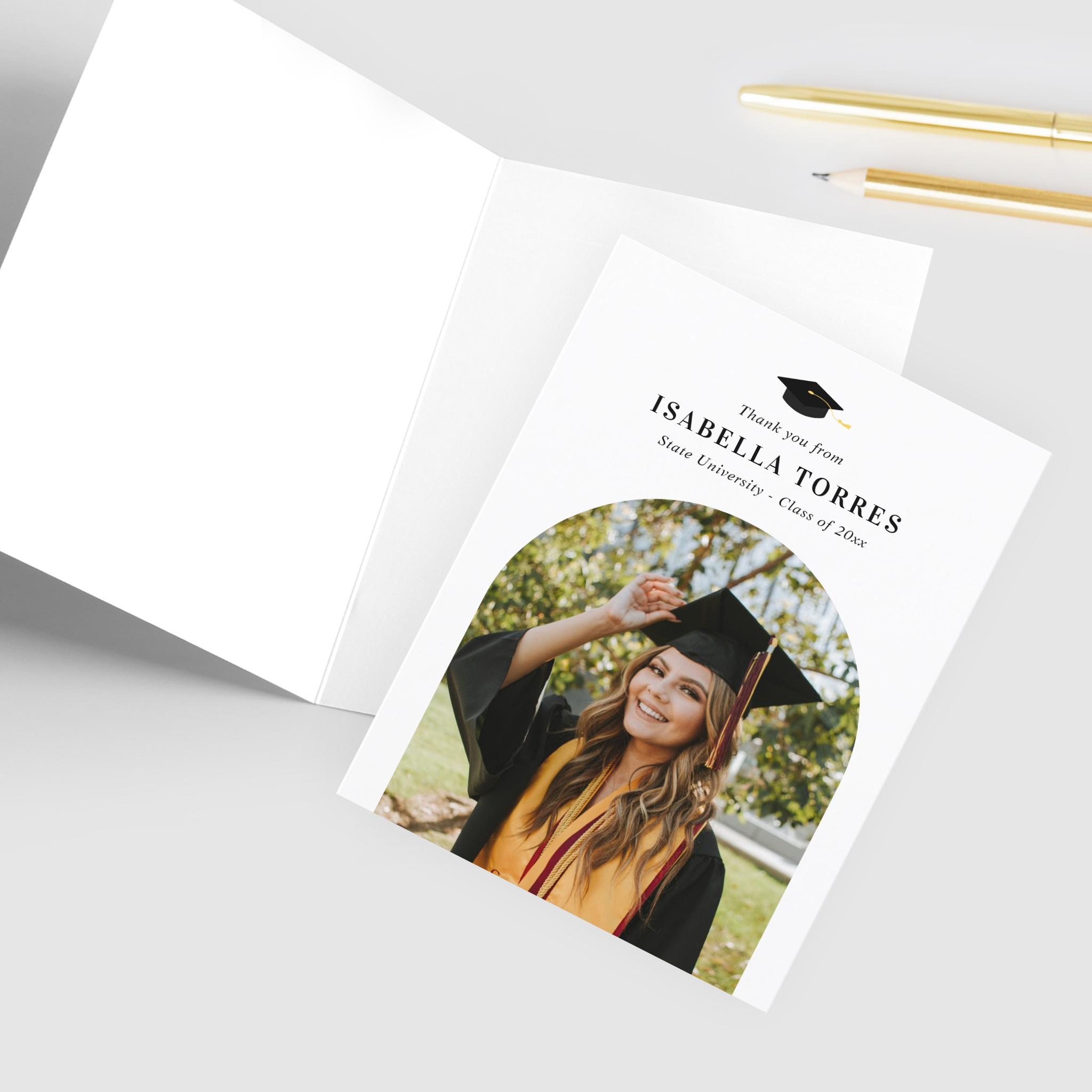 Glorious Peak Graduation Thank You Card