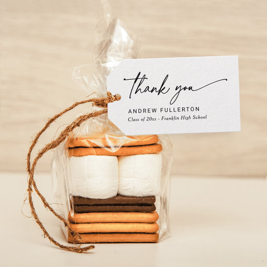 Smooth Note Graduation Party Favor Tags
