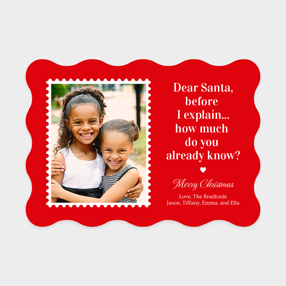 Ask Santa Holiday Photo Card