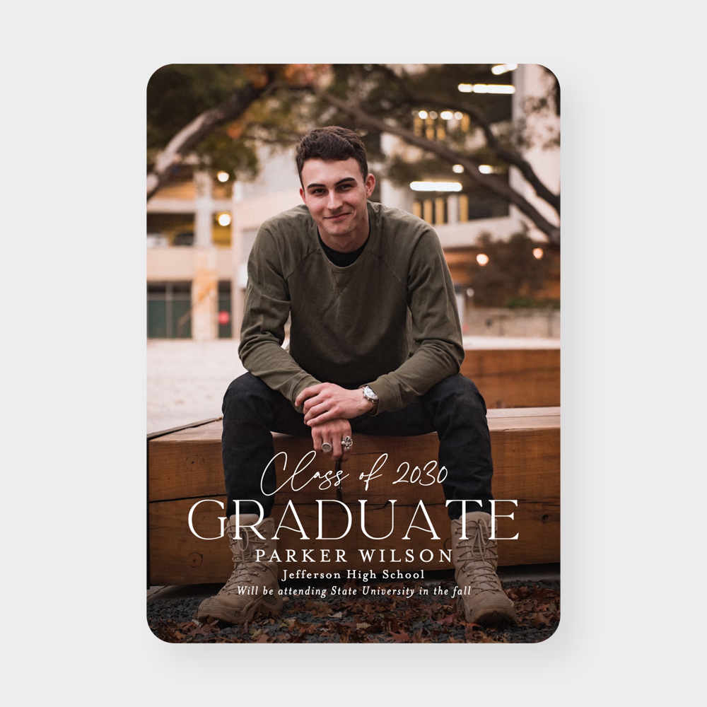 Calm Confidence Graduation Announcement