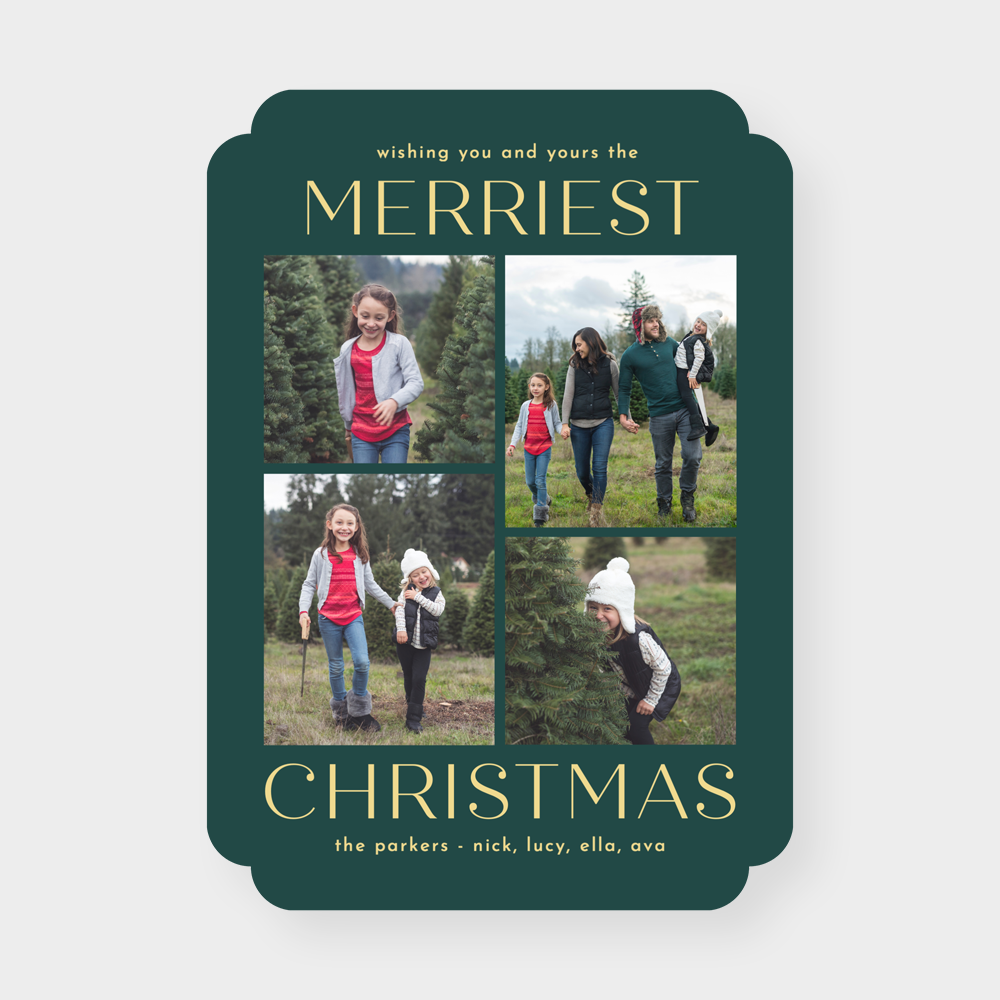 Clean Collage Christmas Photo Cards