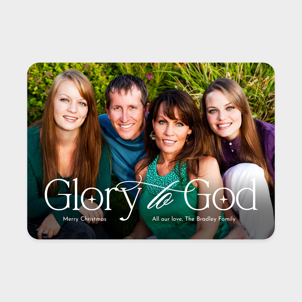 Glory To God Religious Christmas Card