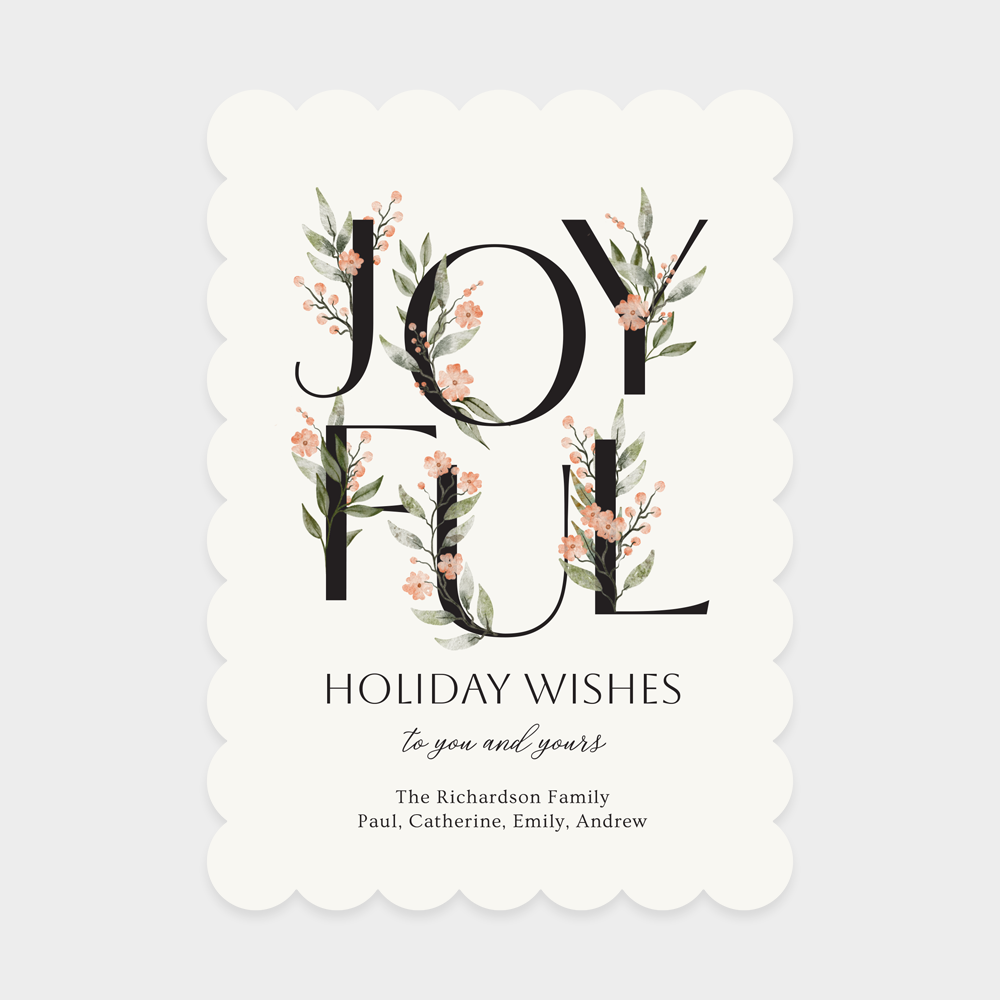 Joyful Blooms Holiday Card