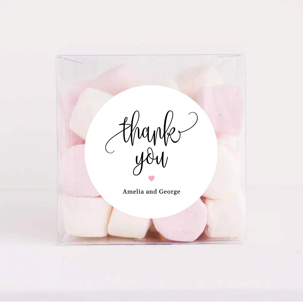 Lovely Thank You Favor Stickers