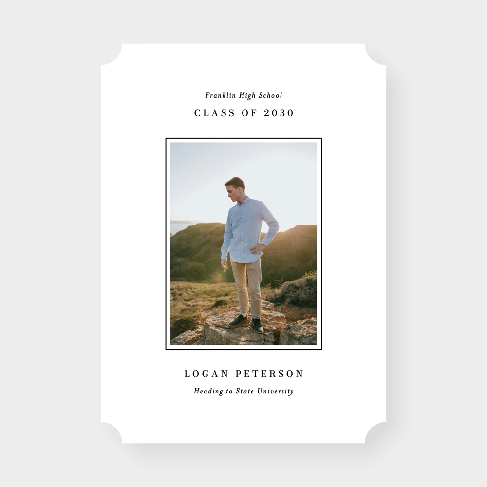 Minimalist Chic Graduation Announcement