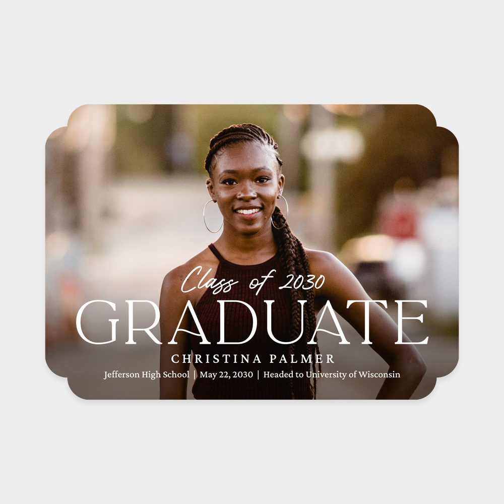 Modern Overlay Graduation Invitation Landscape