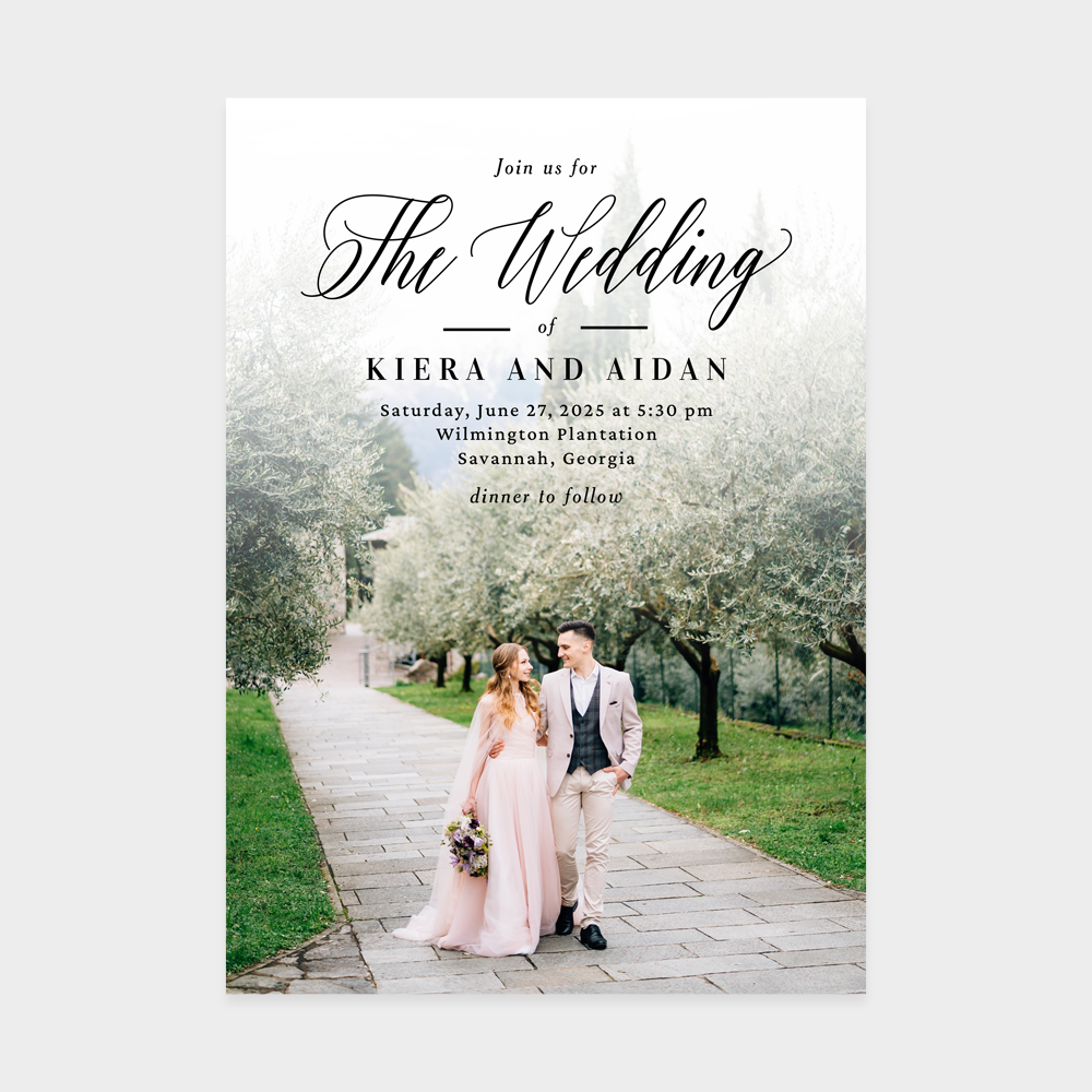 Forever Classic Photo Wedding Invitation
