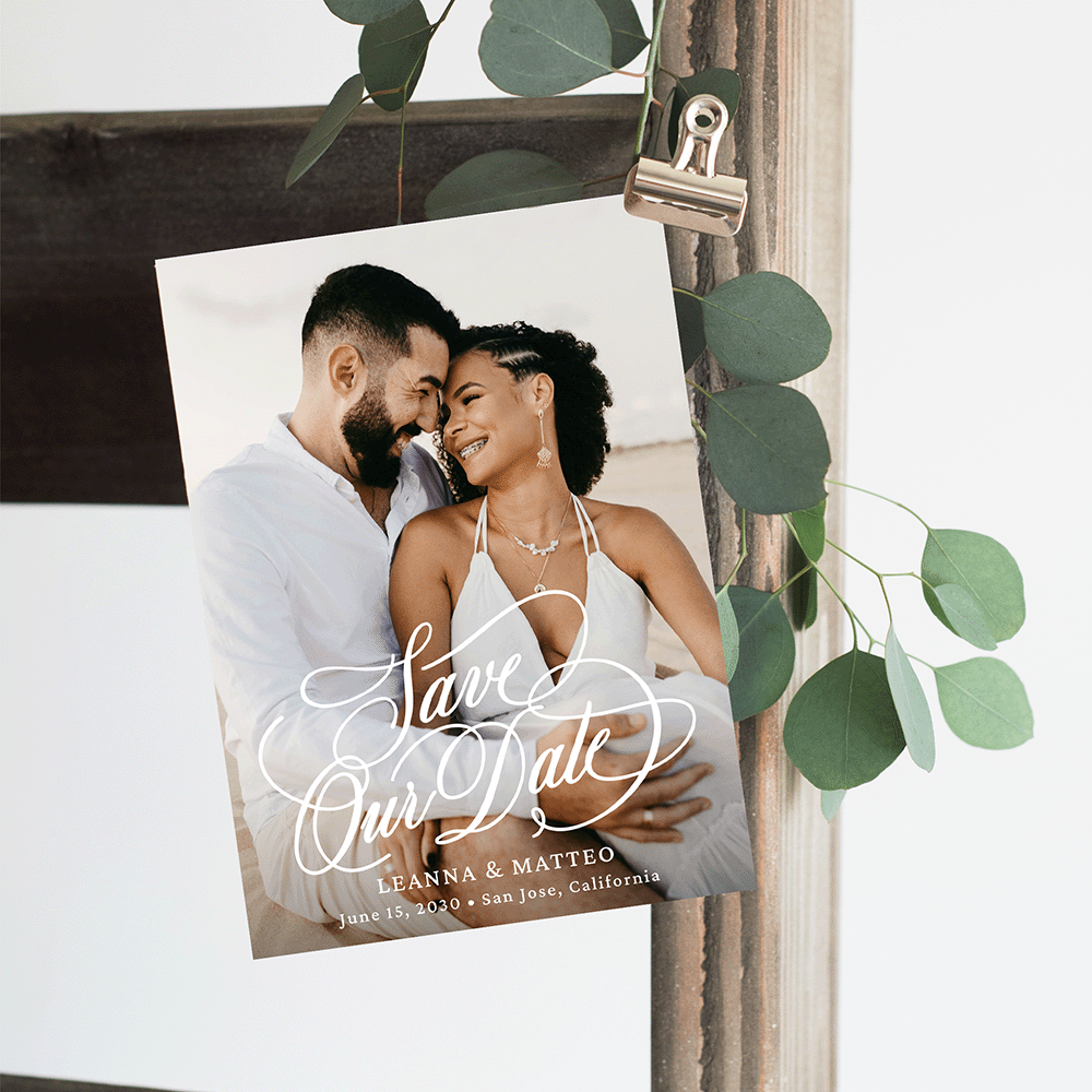 Graceful Glow Wedding Save The Date Cards