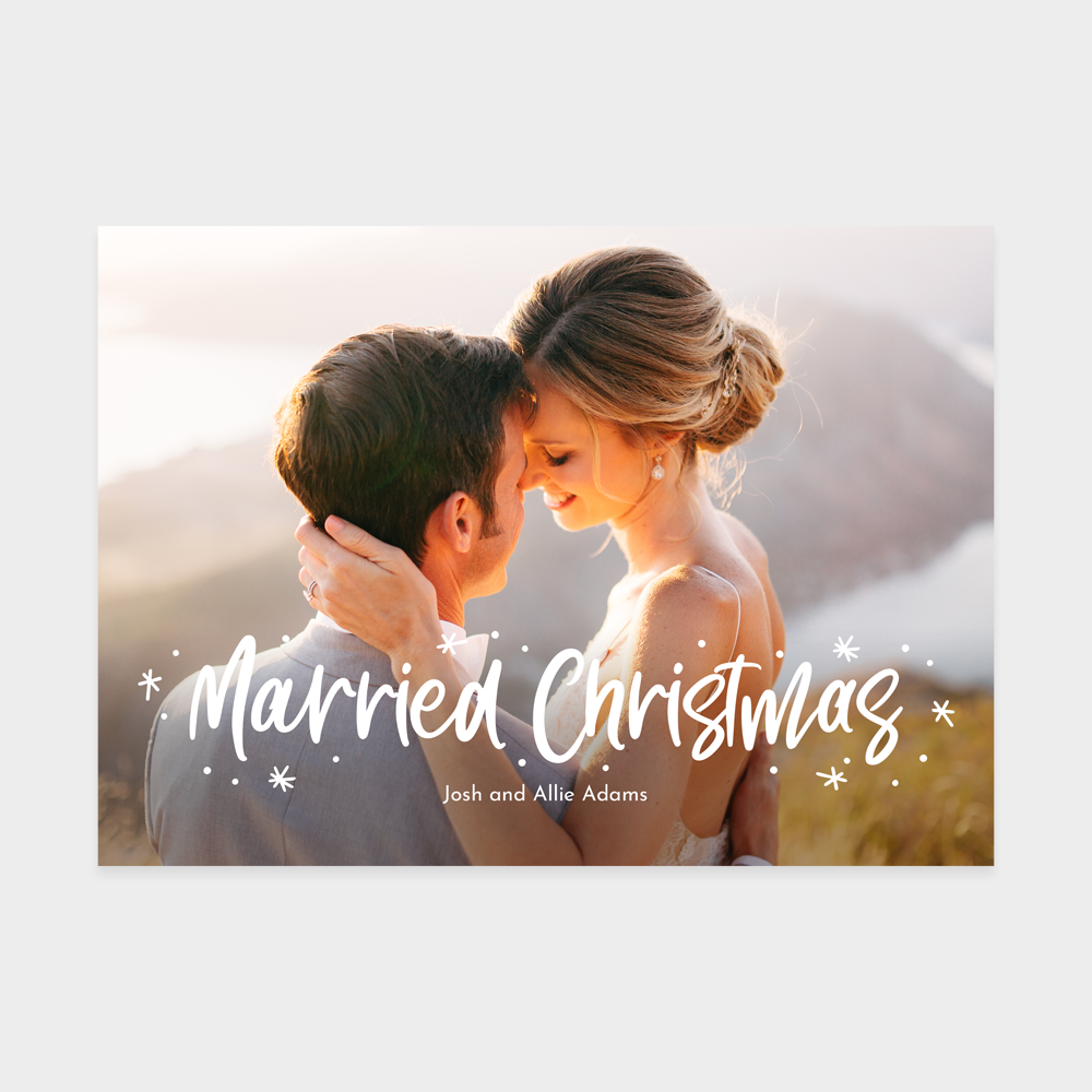Happily Drawn Newlywed Christmas Cards