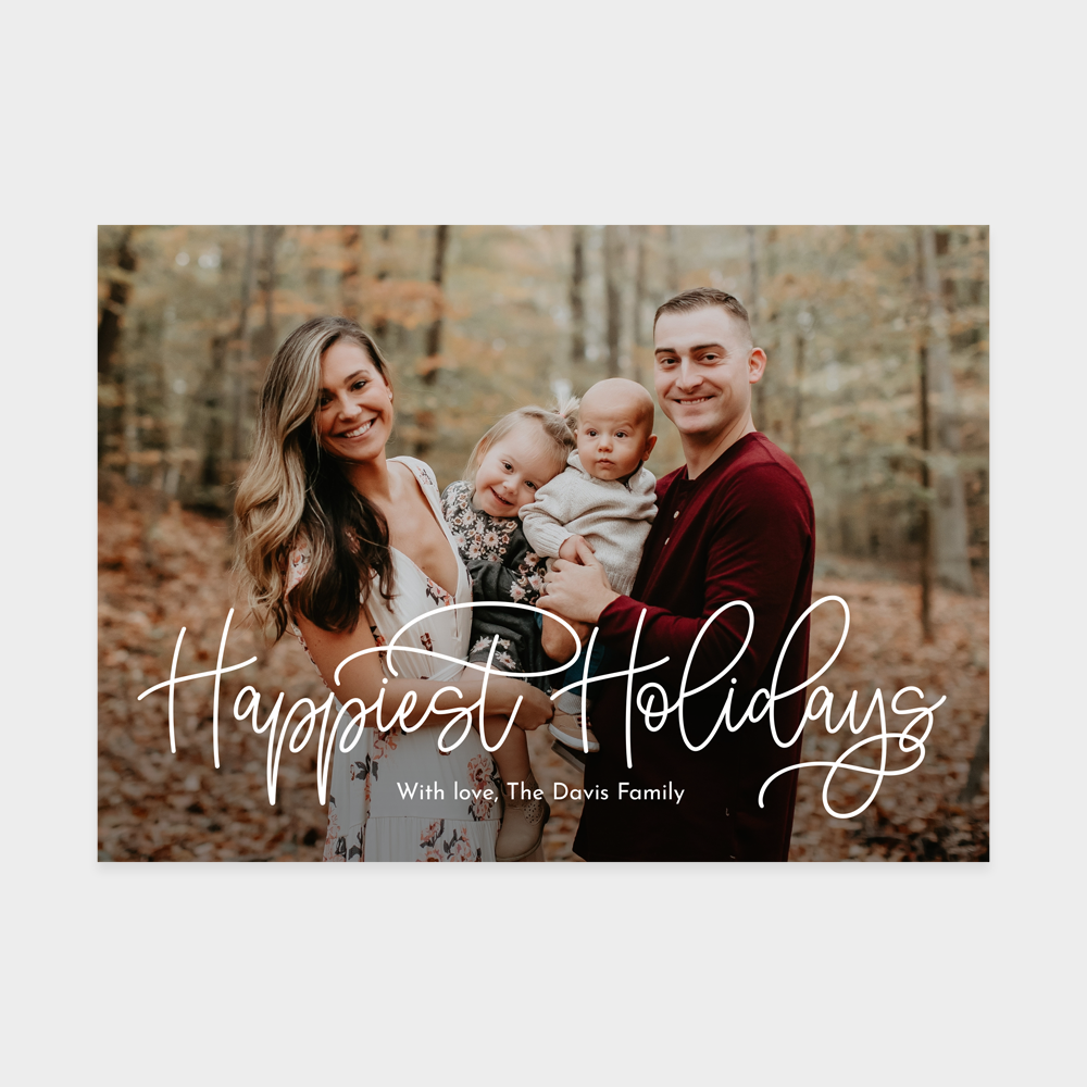 Hip Writing Photo Holiday Cards
