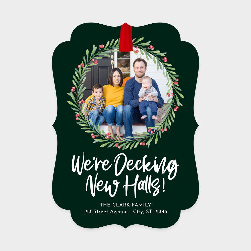 New Deck Moving Announcement Holiday Card