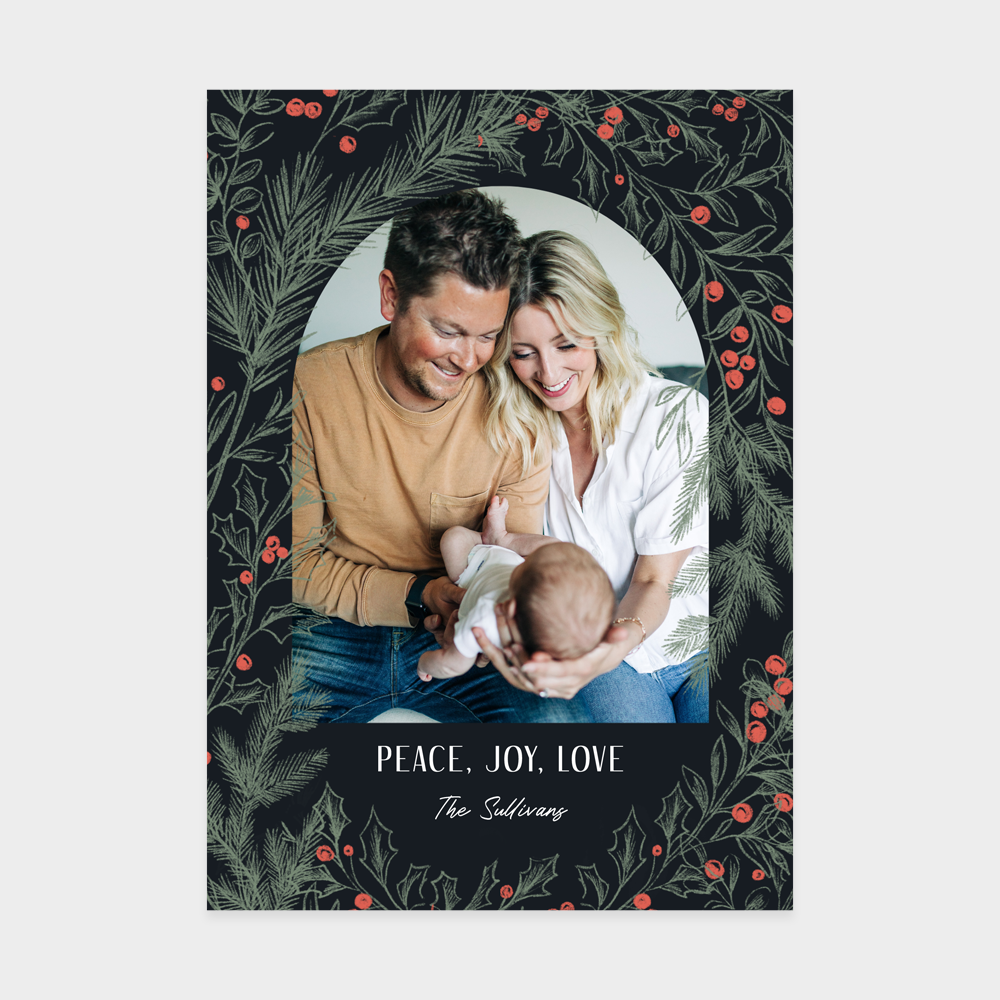 Painted Pines Holiday Photo Cards