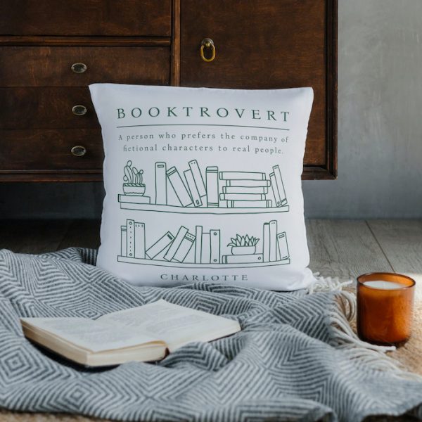 Booktrovert Personalized Pillow For Book Lovers Custom Pillow